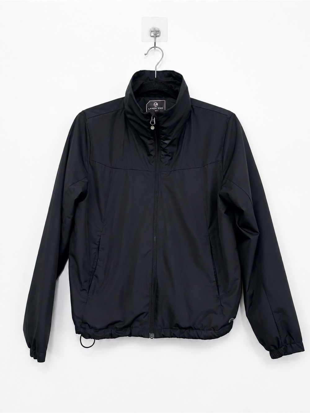 Mondetta Black Stand Collar Windbreaker Sz Small